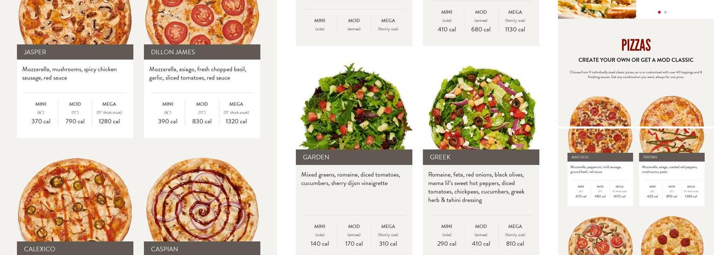 MOD Pizza Menu