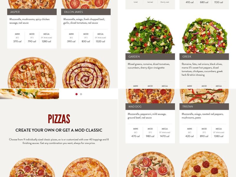 MOD Pizza Menu