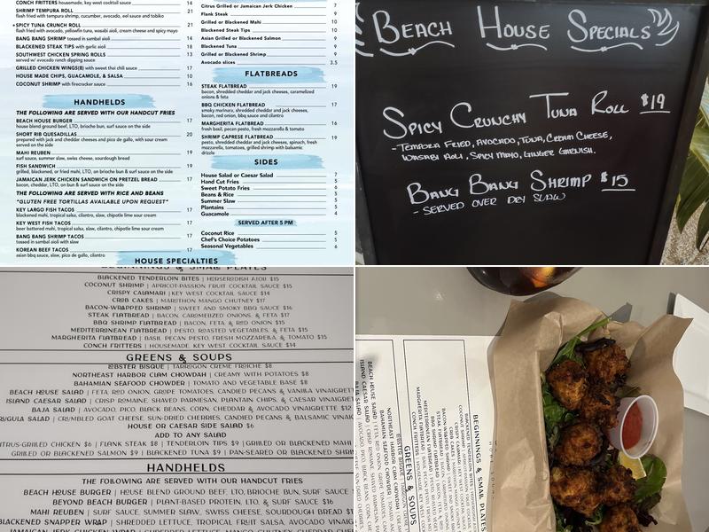 Taylor Beach House Cafe Menu