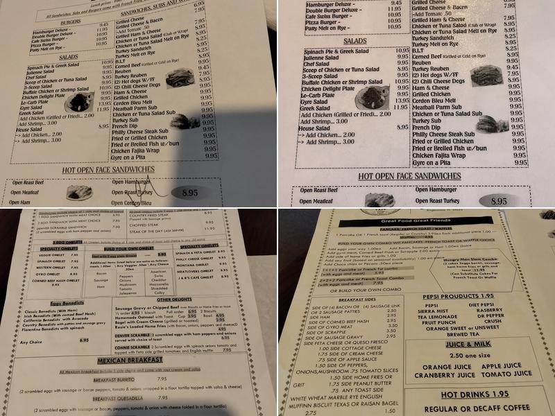 Junior and Rosie's Cafe and Grill Menu