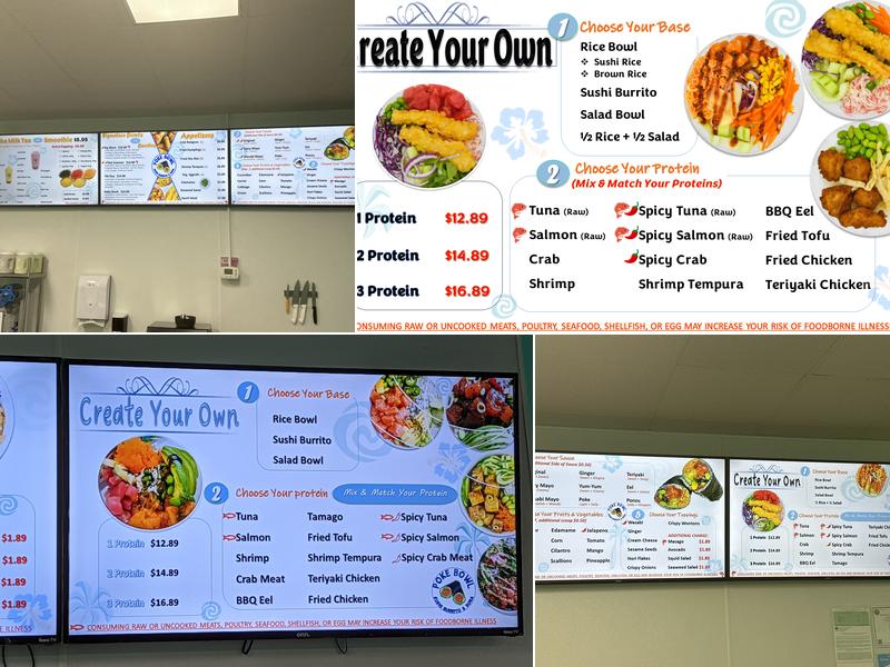 Poke Bowl Sushi Burrito & Boba Menu