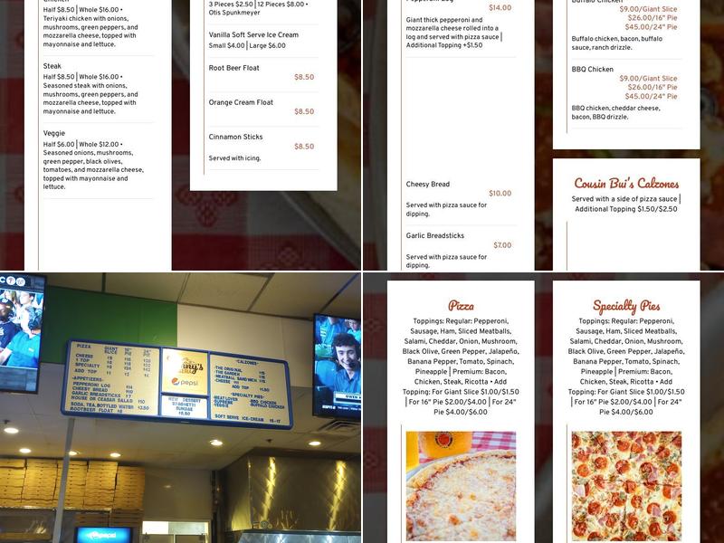 Vinny's Pizzeria Menu