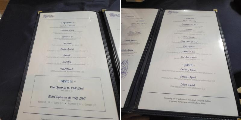 The Willow Tree Menu