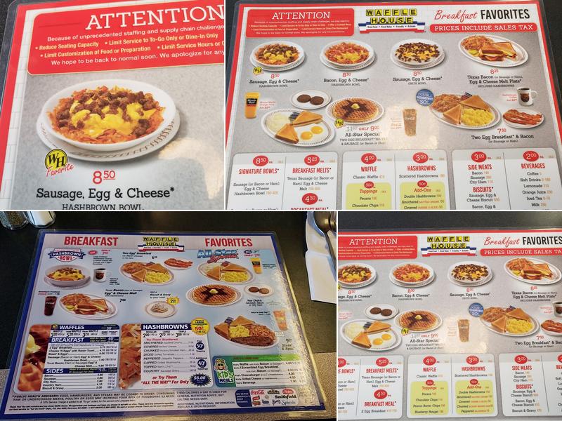 Waffle House Menu