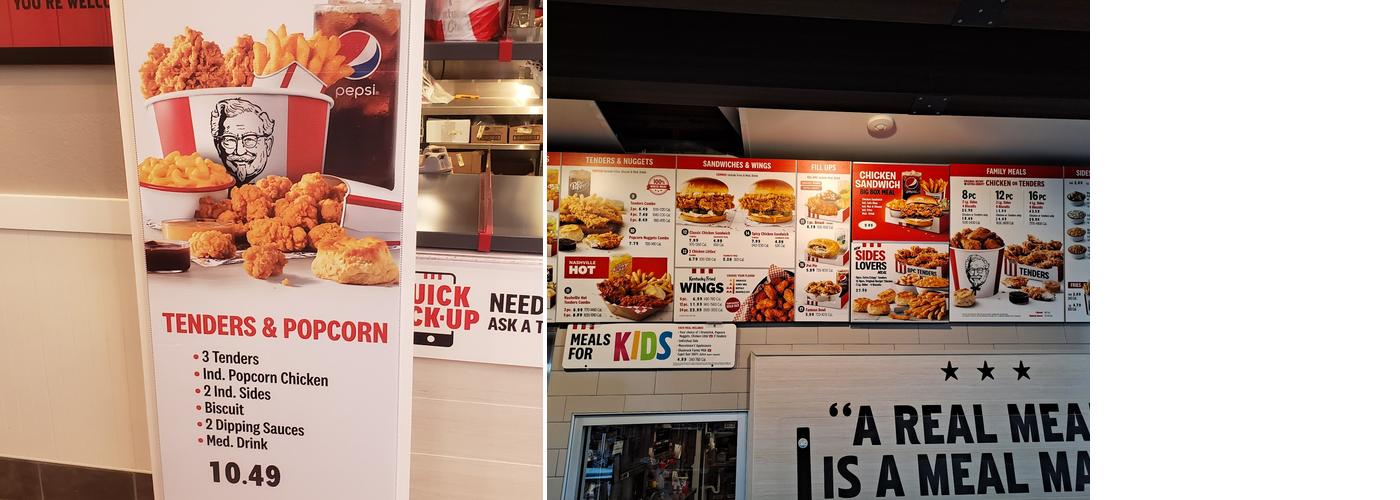 KFC Menu