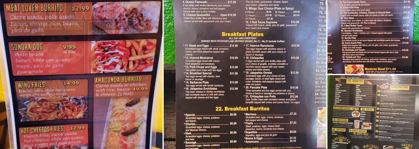 Jalapeńos #2 Restaurant Menu