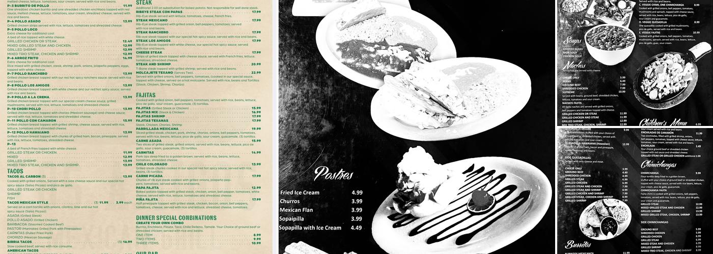 Los Amigos Mexican Grill Menu