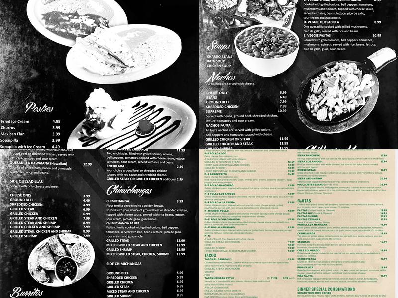 Los Amigos Mexican Grill Menu