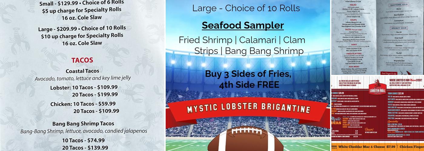 Mystic Lobster Roll Co. Brigantine Menu