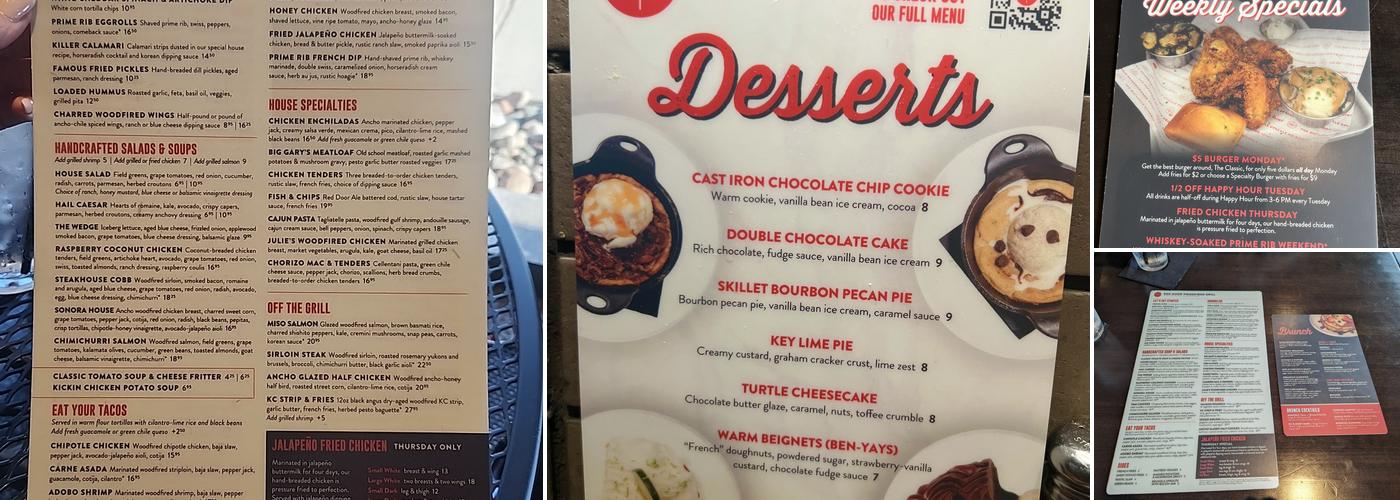 Red Door Woodfired Grill Menu