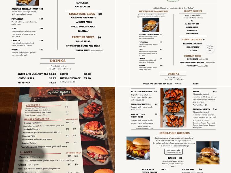 Muddy Banks Brewing Co Menu
