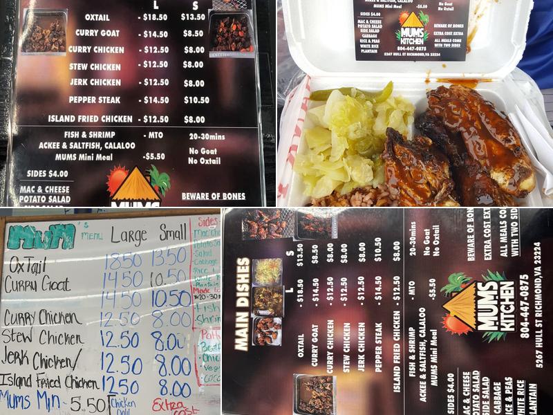 MUMS Kitchen Menu