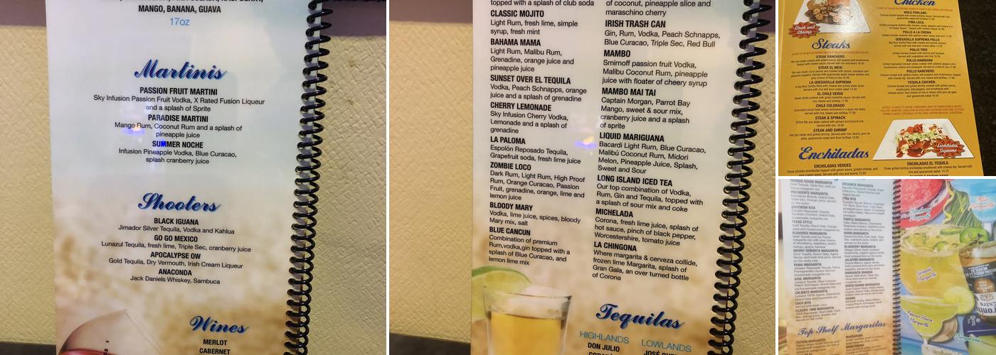 El Tequila Menu