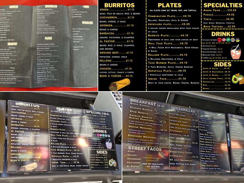 Quesadilla Way Menu