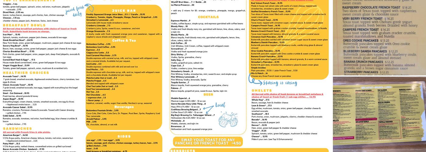 Scrambled Menu