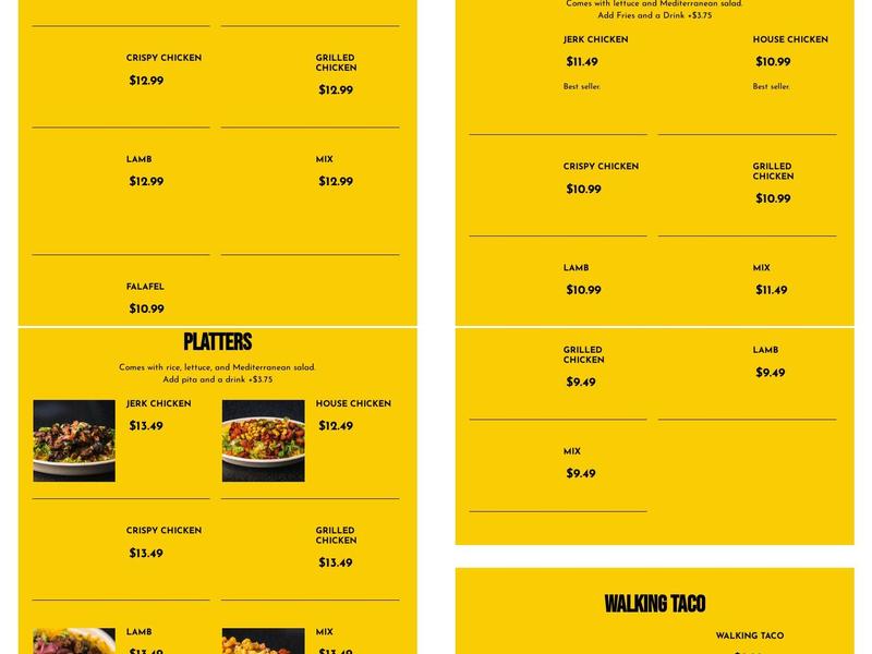 Halal Bros Grill Kings Plaza Menu