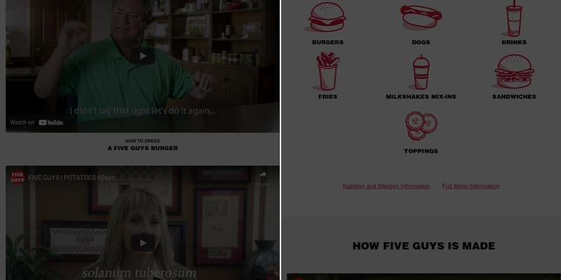Five Guys Menu