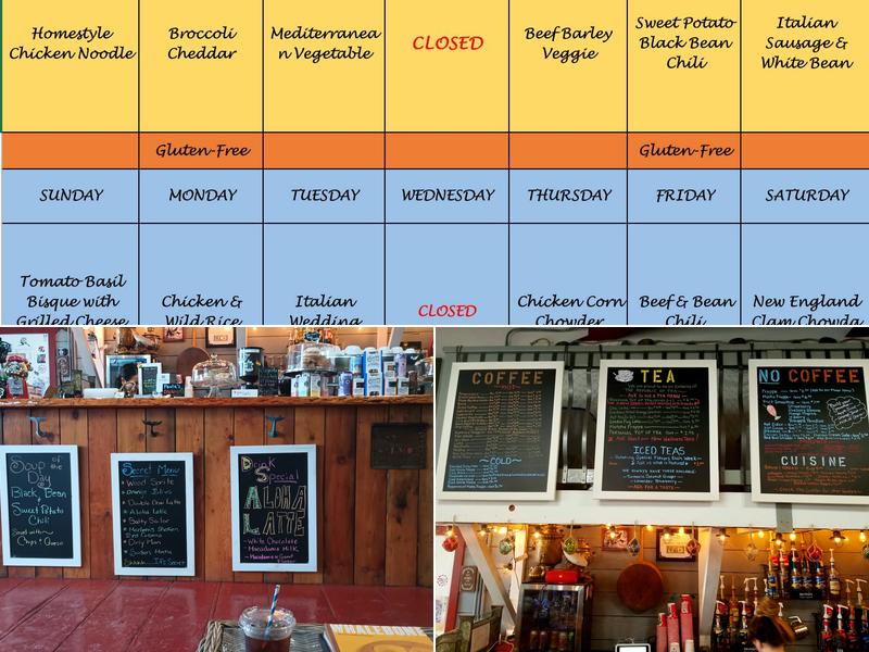 The Whales Tale Menu