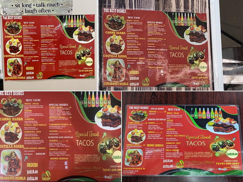 Lily's Tacos ( RESTAURANT AND PATIO ) Menu
