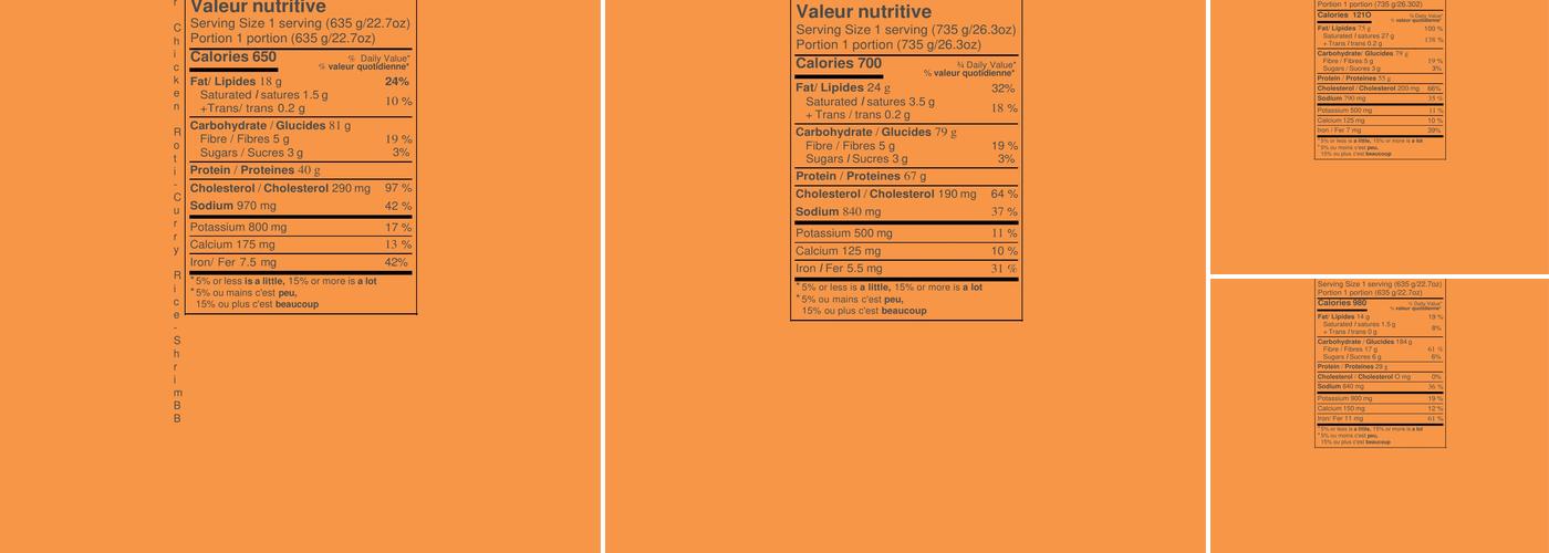 Butter Chicken Roti - Whitby Menu