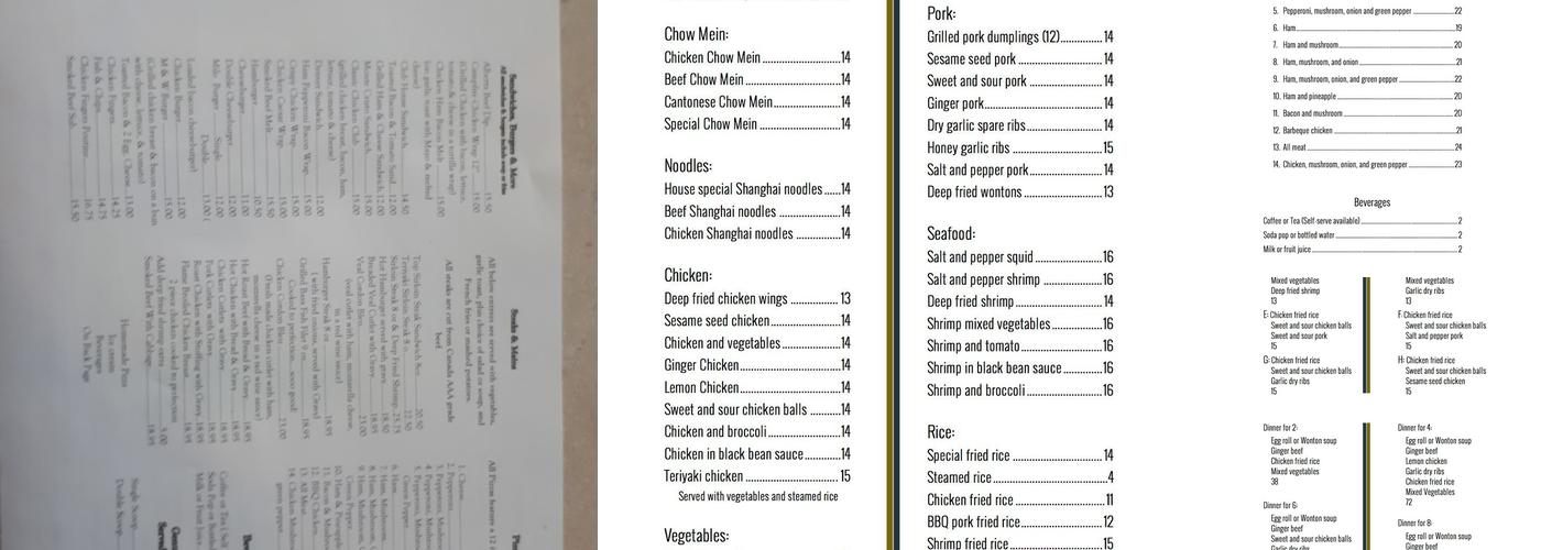Milo Cafe Menu