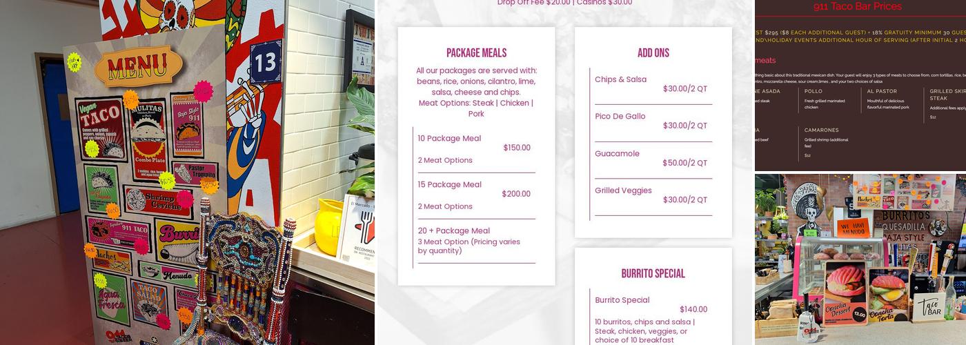 911 Taco Bar Menu