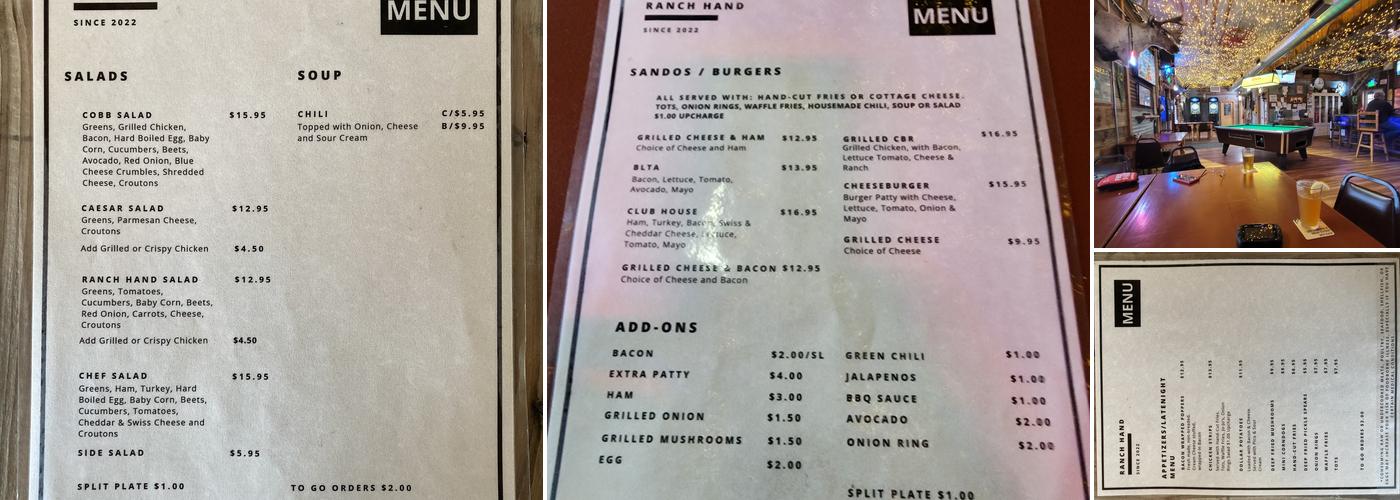 Ranch Hand Menu