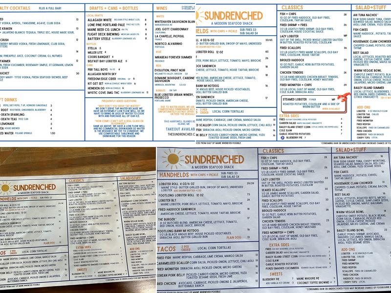 Sundrenched Menu