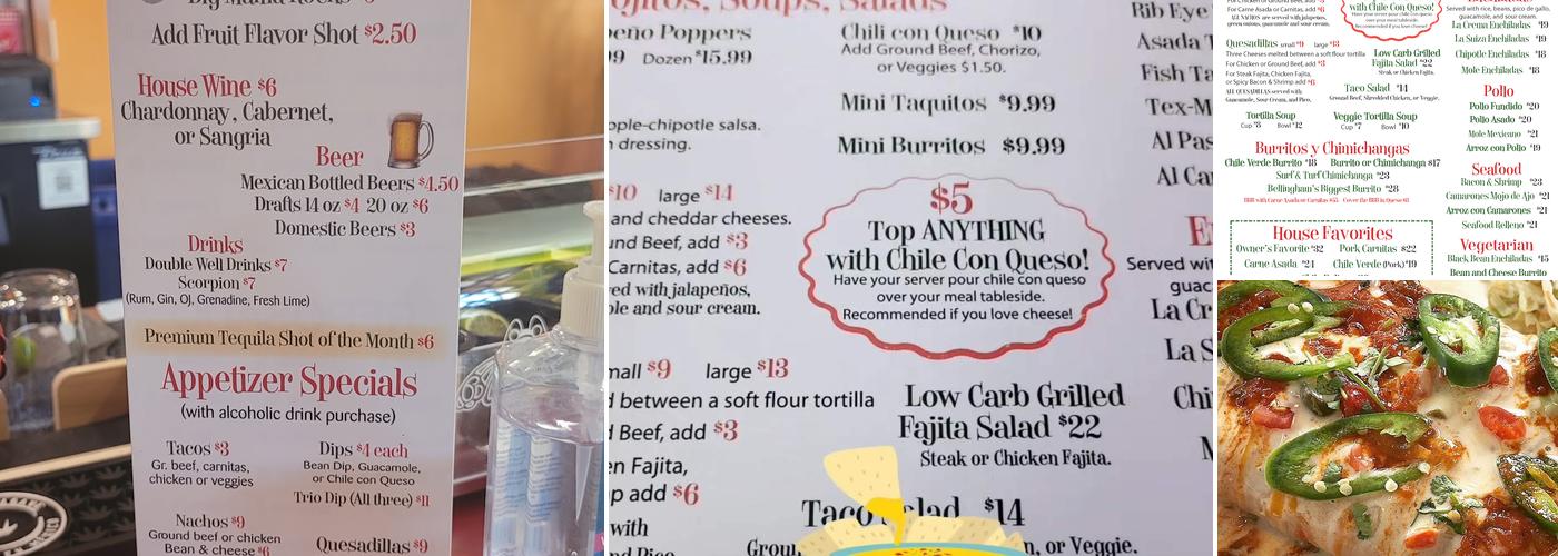 Jalapeños Meridian Menu