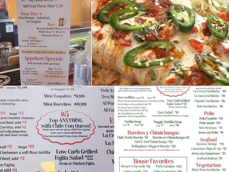 Jalapeños Meridian Menu