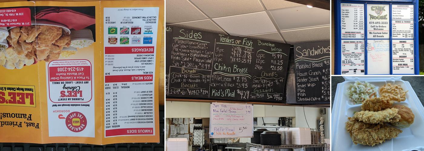 Lee's Famous Recipe Chicken Menu