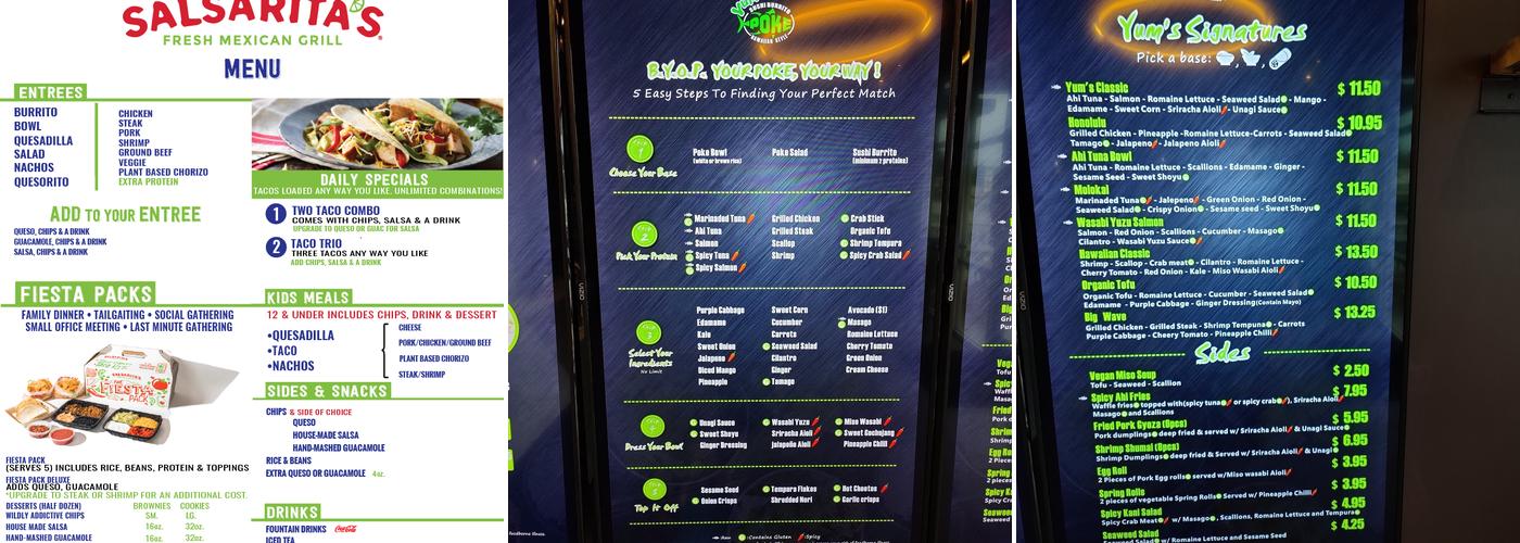 Salsarita's Fresh Mexican Grill Menu