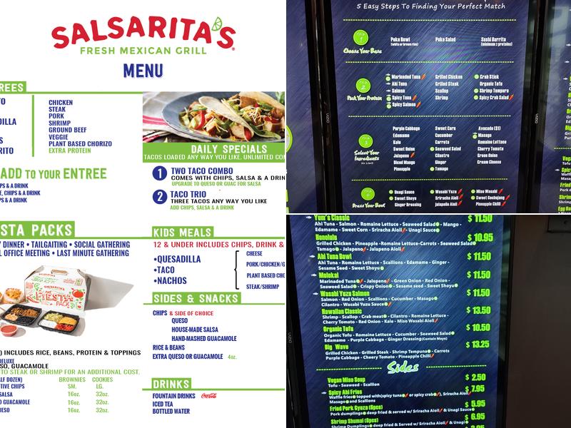 Salsarita's Fresh Mexican Grill Menu