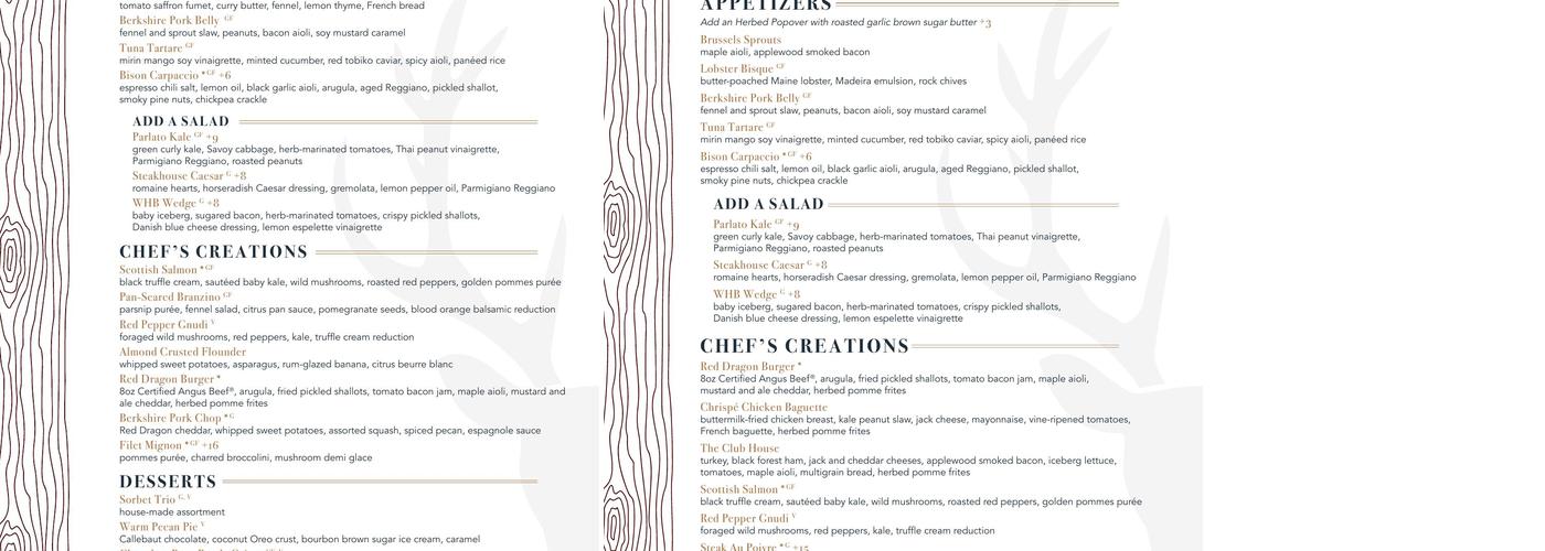 Fauna Menu
