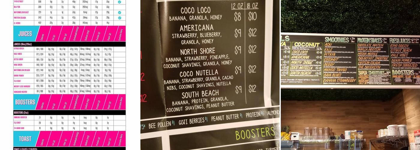 Baya Bar - Acai & Smoothie Shop Menu