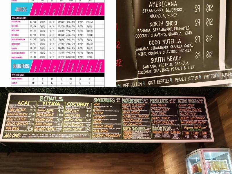 Baya Bar - Acai & Smoothie Shop Menu