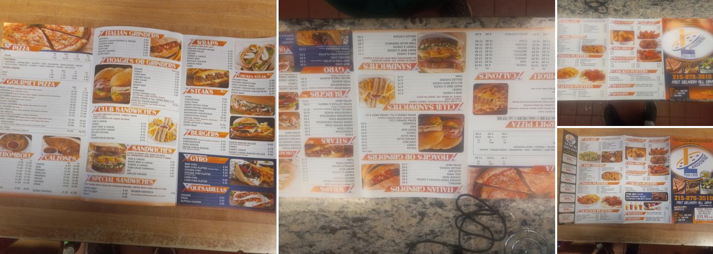 Lansdowne Pizza and Grill Menu