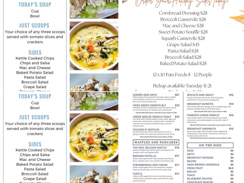 Sparky's Menu