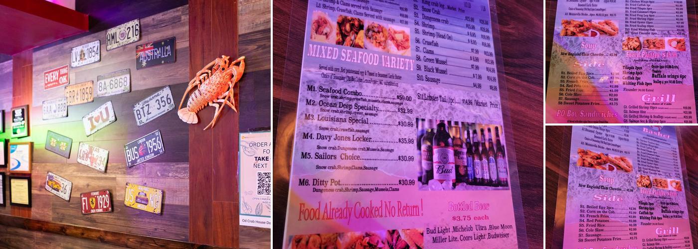 OD Crab House (Douglas) Menu