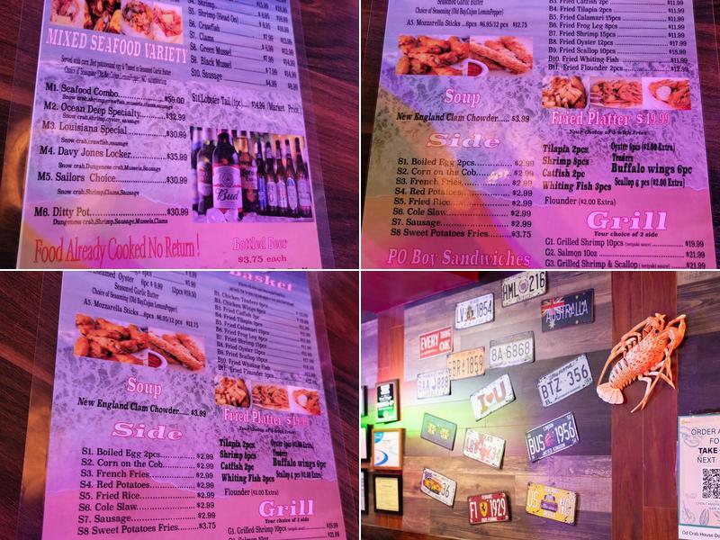 OD Crab House (Douglas) Menu