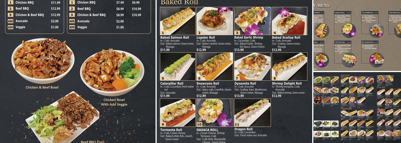 MUI SUSHI Menu
