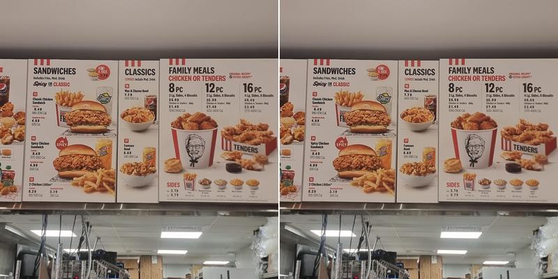KFC Menu