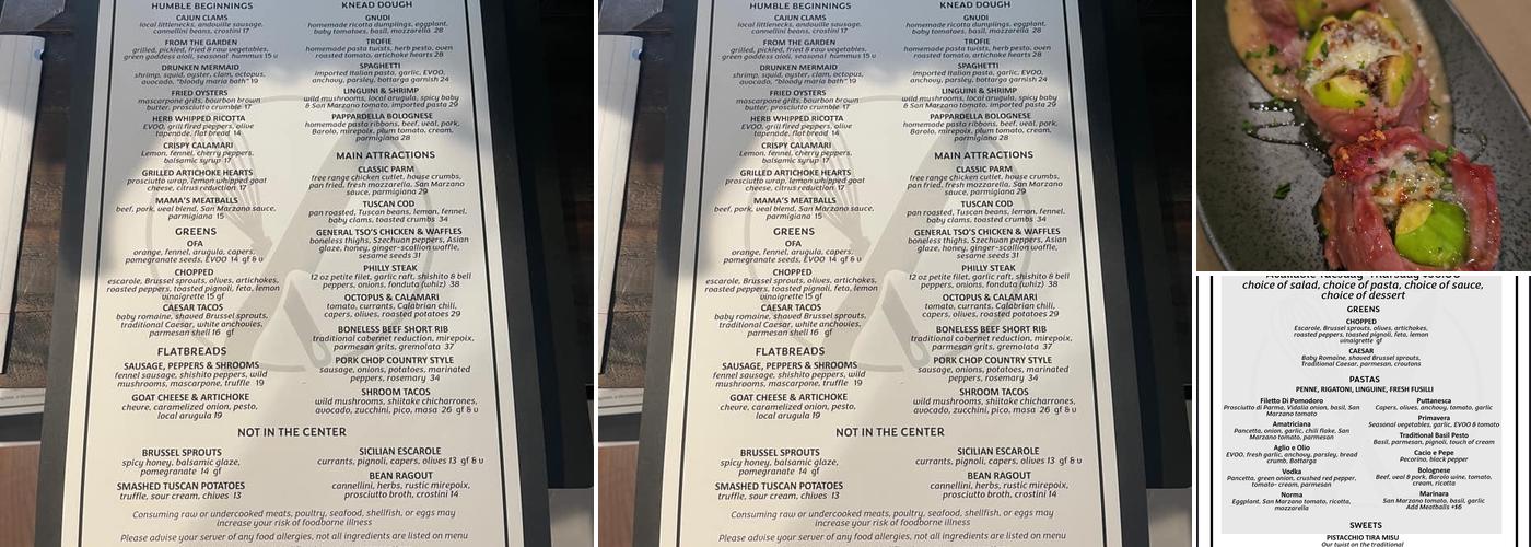 skratch kitchen Menu