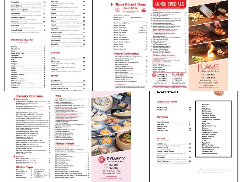 Flame Hibachi Menu