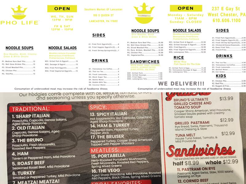 Noodle King SML Menu