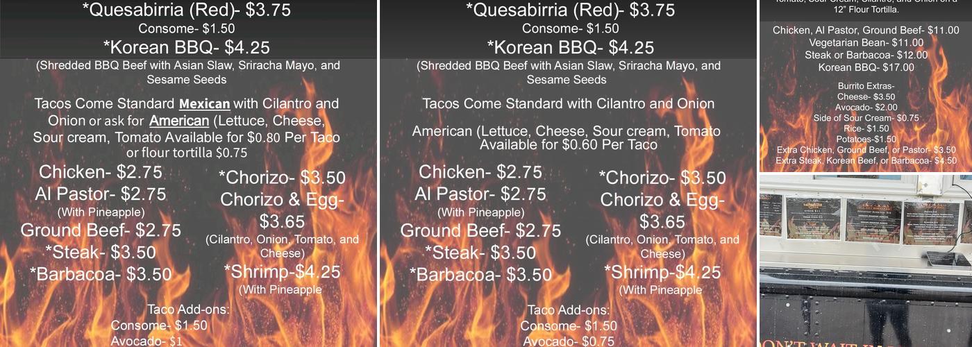 Phoenix Mobile Grill Menu