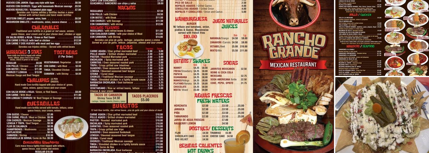 Rancho grande brooklyn Menu