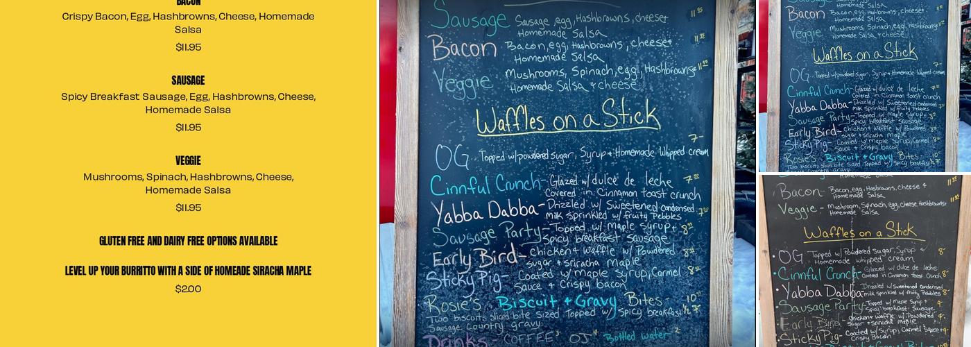 Log Cabin Breakfast Burritos Menu