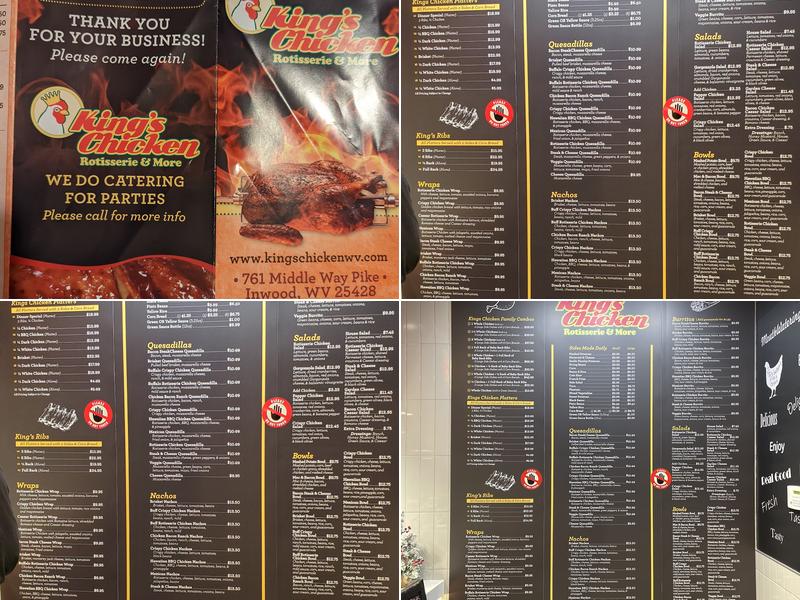 Kings Chicken Rotisserie & More Menu