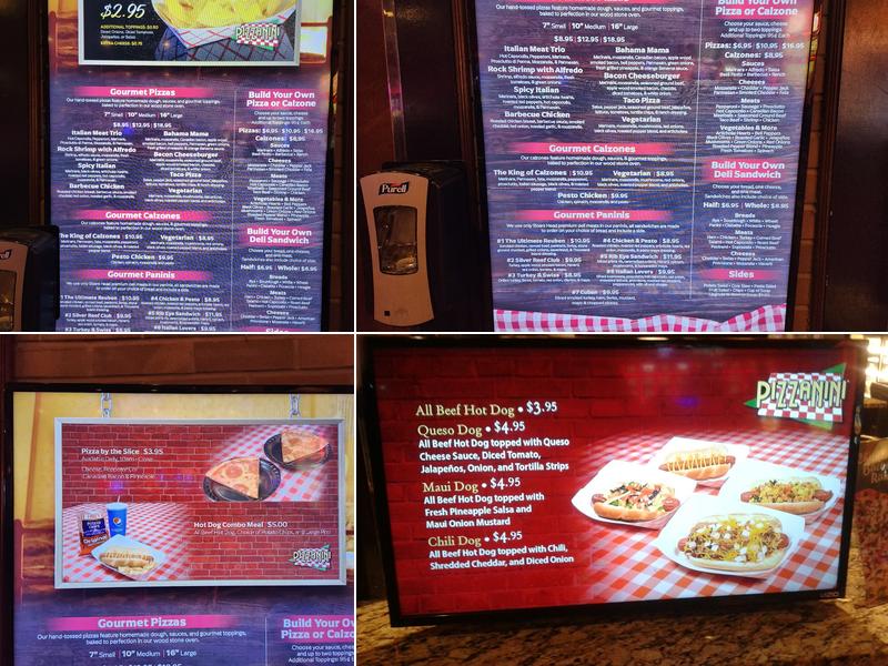 Pizzanini Menu